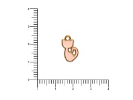 Dije Esmaltado Gatitos Dorados De Espaldas